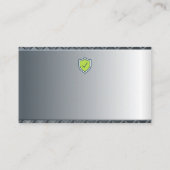 Beveiligingsschild | Metallic Achtergrond Visitekaartje (Achterkant)