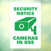 Beveiligingsservice van videocamera tegen diefstal raamsticker (Vel 3)