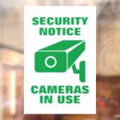 Beveiligingsservice van videocamera tegen diefstal raamsticker (Vel 2)