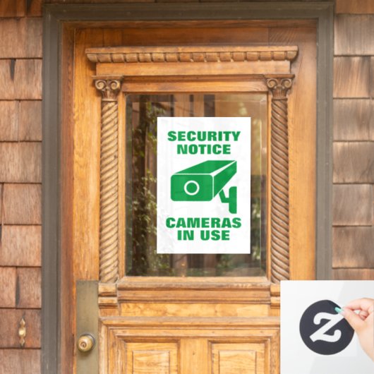 Beveiligingsservice van videocamera tegen diefstal raamsticker (Huis Deur)