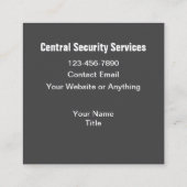 Beveiligingsservices Unieke Visitekaartjes (Achterkant)