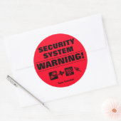 BEVEILIGINGSSITUATIE RONDE STICKER (Envelop)