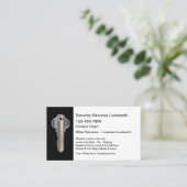 Beveiligingsslotenmaker Metallic House Key Theme Visitekaartje (Staand voorkant)