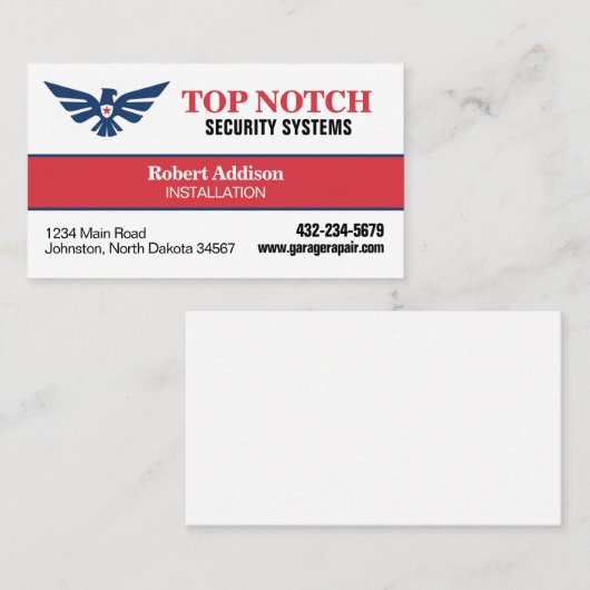 Beveiligingssystemen Visitekaartje (Voorkant / Achterkant)