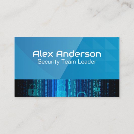 Beveiligingsteam | Cybercodering | Tech Visitekaartje (Achterkant)