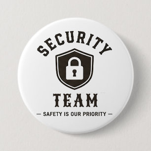 🛡️ Beveiligingsteam Professioneel Personeel 🛡️ Ronde Button 7,6 Cm