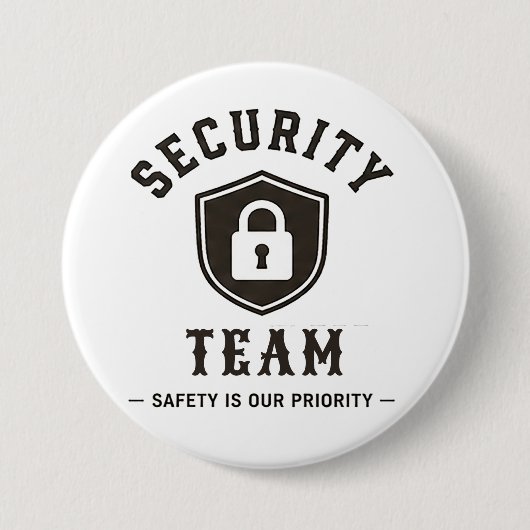 🛡️ Beveiligingsteam Professioneel Personeel 🛡️ Ronde Button 7,6 Cm (Voorkant)
