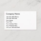 BeveiligingsVisitekaartjes Visitekaartje (Achterkant)