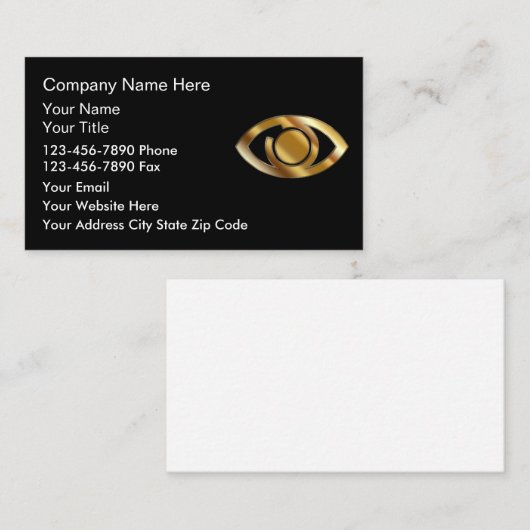 BeveiligingsVisitekaartjes Visitekaartje (Voorkant / Achterkant)