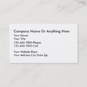 BeveiligingsVisitekaartjes Visitekaartje (Achterkant)