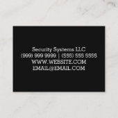 Beveiligingsvisitekaartjes Visitekaartje (Achterkant)