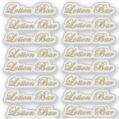 Bevelde metalen balk met gouden scriptfunctie wate sticker (Voorkant)