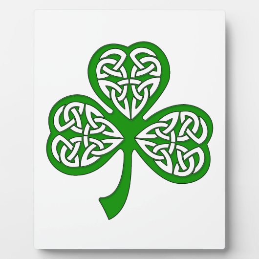 Beveled Celtic Knot Shamrock Fotoplaat (Voorkant)