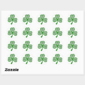 Beveled Celtic Knot Shamrock Ronde Sticker (Vel)