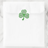 Beveled Celtic Knot Shamrock Ronde Sticker (Tas)