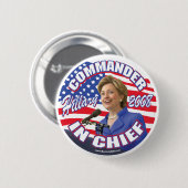 Bevelhebber van de Button van Chief Hillary 2008  (Voorkant /achterkant)