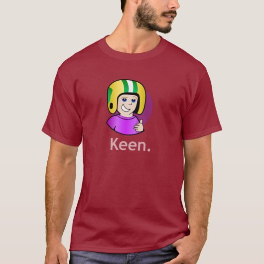 Bevelhebber van Keen Mannen Dark Maroon T-Shirt (Voorkant)