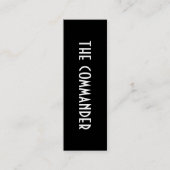 Bevelhebber van Leslie Peppers Book Marker Mini Visitekaartje (Voorkant)