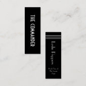 Bevelhebber van Leslie Peppers Book Marker Mini Visitekaartje (Voorkant / Achterkant)