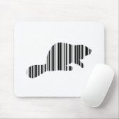 BEVER BAR CODE Dier Barcode Patroon Ontwerp Muismat (Met muis)