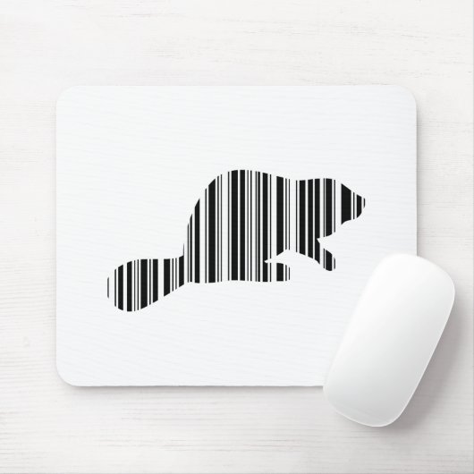 BEVER BAR CODE Dier Barcode Patroon Ontwerp Muismat (Met muis)