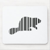 BEVER BAR CODE Dier Barcode Patroon Ontwerp Muismat (Voorkant)