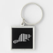BEVER BAR CODE Dier Barcode Patroon Ontwerp Sleutelhanger (Voorkant)