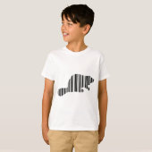 BEVER BAR CODE Dier Barcode Patroon Ontwerp T-shirt (Voorkant volledig)