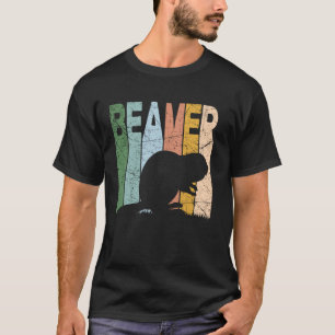 Bever  Beaver Lover Retro Beaver Knaagdier T-shirt