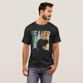Bever  Beaver Lover Retro Beaver Knaagdier T-shirt (Voorkant volledig)