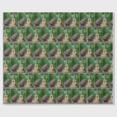 Bever bewondert zijn gesneden gitaarkunst aan een cadeaupapier (Vlak)