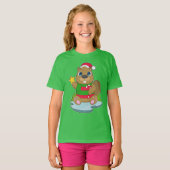 Bever Christmas Candy Cane T-shirt (Voorkant volledig)