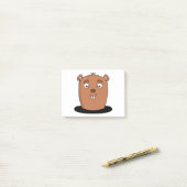 Bever die uit een gat komt post-it® notes (Op bureau)