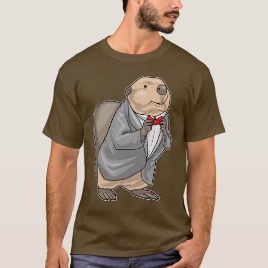 Bever Groom Pak Bruiloft T-shirt (Voorkant)
