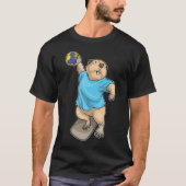 Bever Handbal speler Handbal T-shirt (Voorkant)