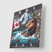 Bever in de buurt van Canadian Flag and Mountain S Vierkante Klok (Hoek)