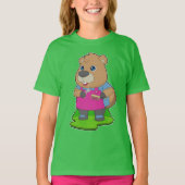 Bever kapper schaar kam t-shirt (Voorkant)