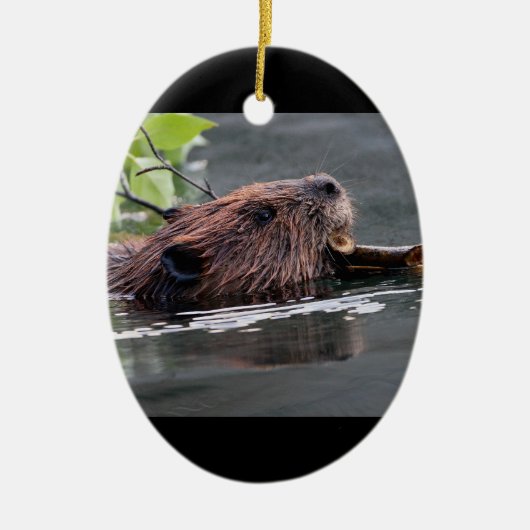 bever keramisch ornament (Voorkant)