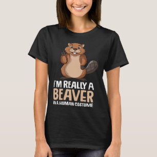 Bever kostuum Ik ben echt een bever meisje Kinder T-shirt