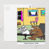 Bever Leven Testamenten Rick Londen Grappig Briefkaart (Voorkant / Achterkant)