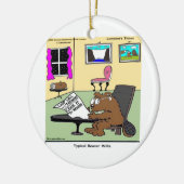 Bever Leven Testamenten Rick Londen Grappig Keramisch Ornament (Links)
