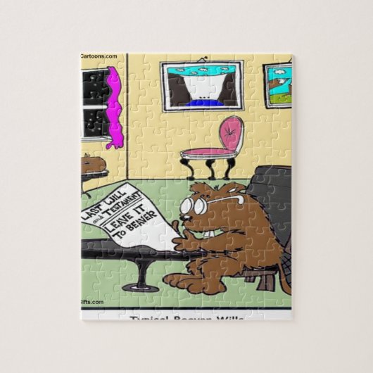 Bever Leven Testamenten Rick Londen Grappig Legpuzzel (Verticaal)