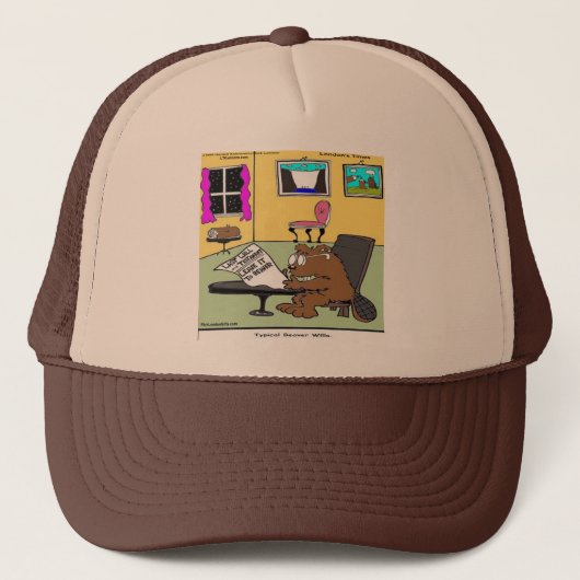 Bever Levenstestamenten Rick Londen Grappig Trucker Pet (Voorkant)