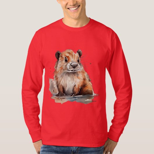 Bever mannen shirt (Voorkant)