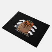 Bever met een pompoenhoofd - Halloween Bever Deurmat (Schuin)