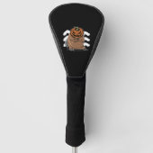 Bever met een pompoenhoofd - Halloween Bever Golfheadcover (Voorkant)