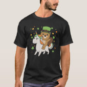 Bever met eenhoorn St Patrick's Day Ierland Beave T-shirt (Voorkant)