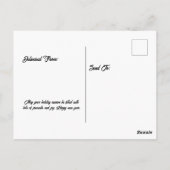 Bever met kerstmuts met kerstmuts cadeaus briefkaart (Achterkant)