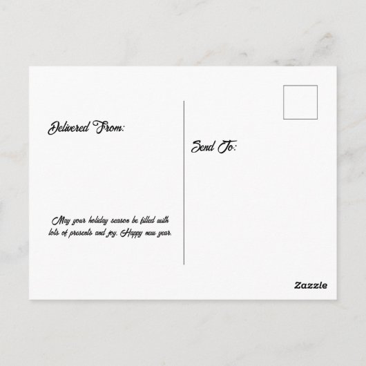 Bever met kerstmuts met kerstmuts cadeaus briefkaart (Achterkant)