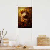 Bever met volgers op hoofd poster (Keuken)